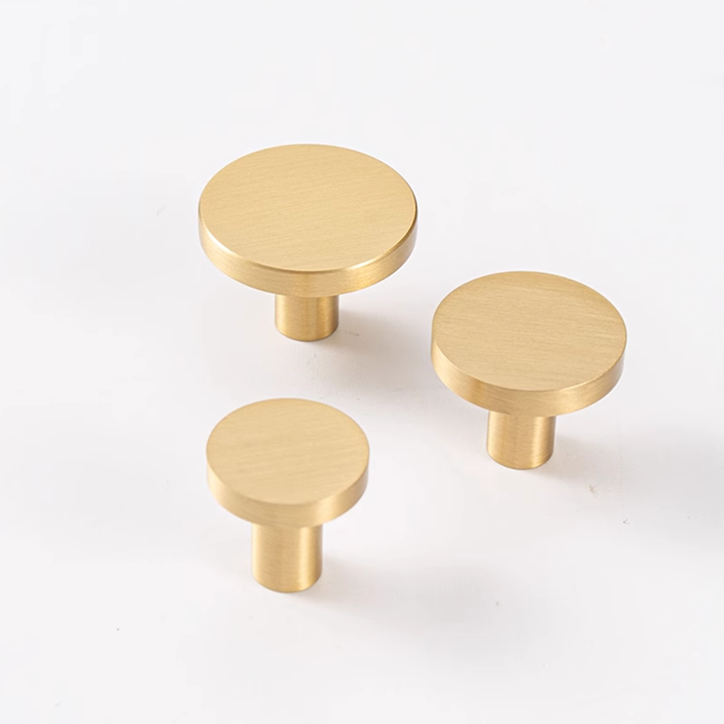 Furniture Hardware Jig - Round Brass Kitchen Cabinet Drawer Knobs