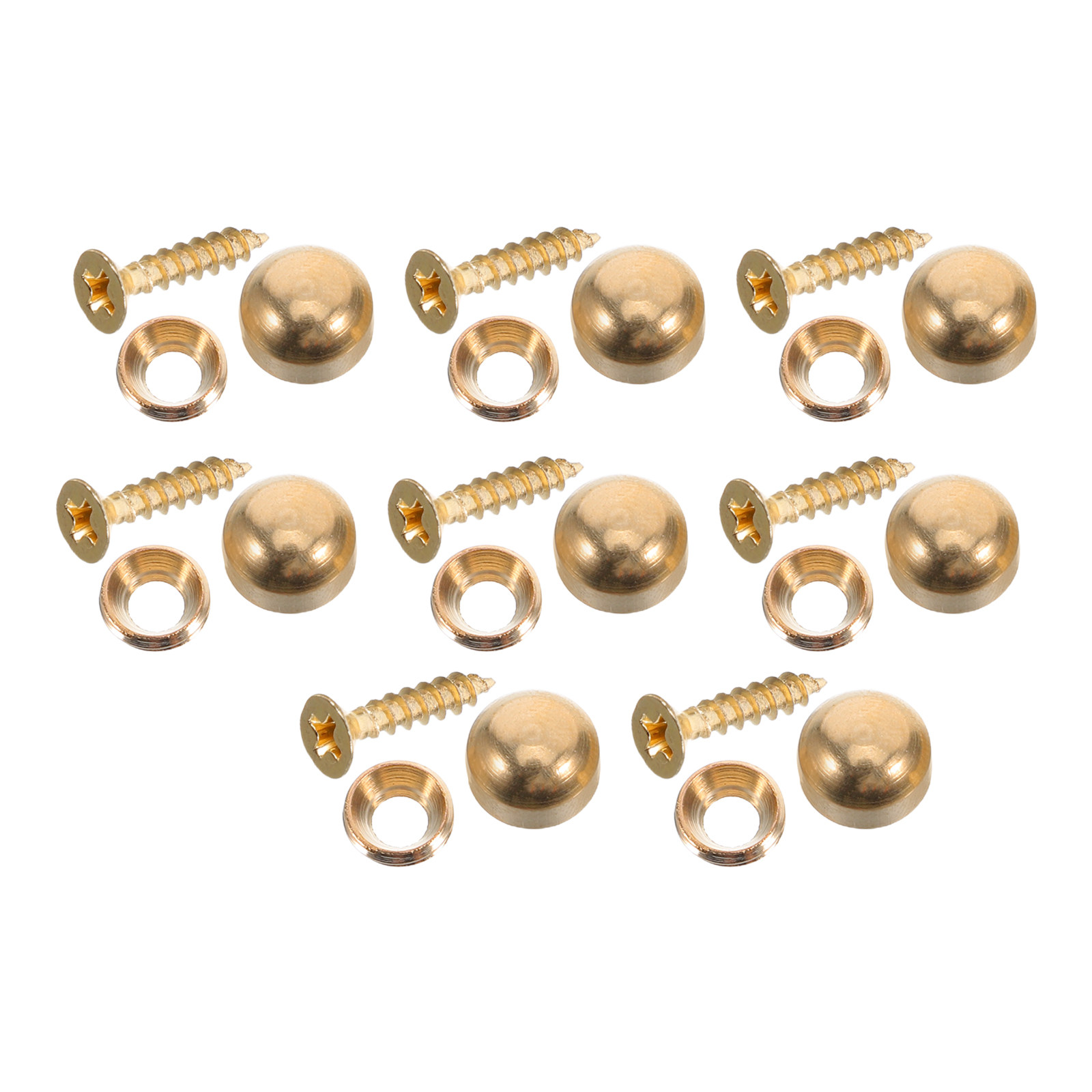 Furniture Upholstery Hardware - 16Pcs Self Tapping Screws Copper Decorative