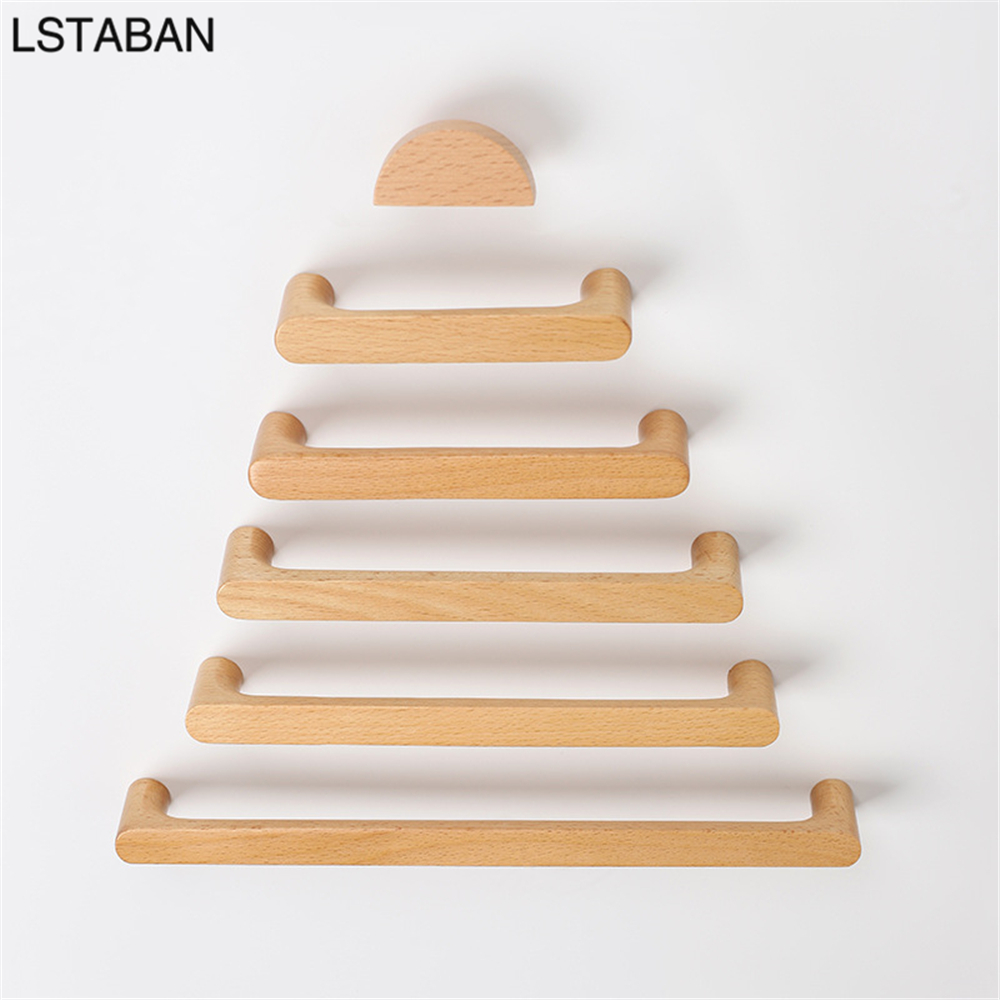 Nordic Wooden Cabinet Handles  - Furniture Hardware Drawer Pulls avaliação e preço