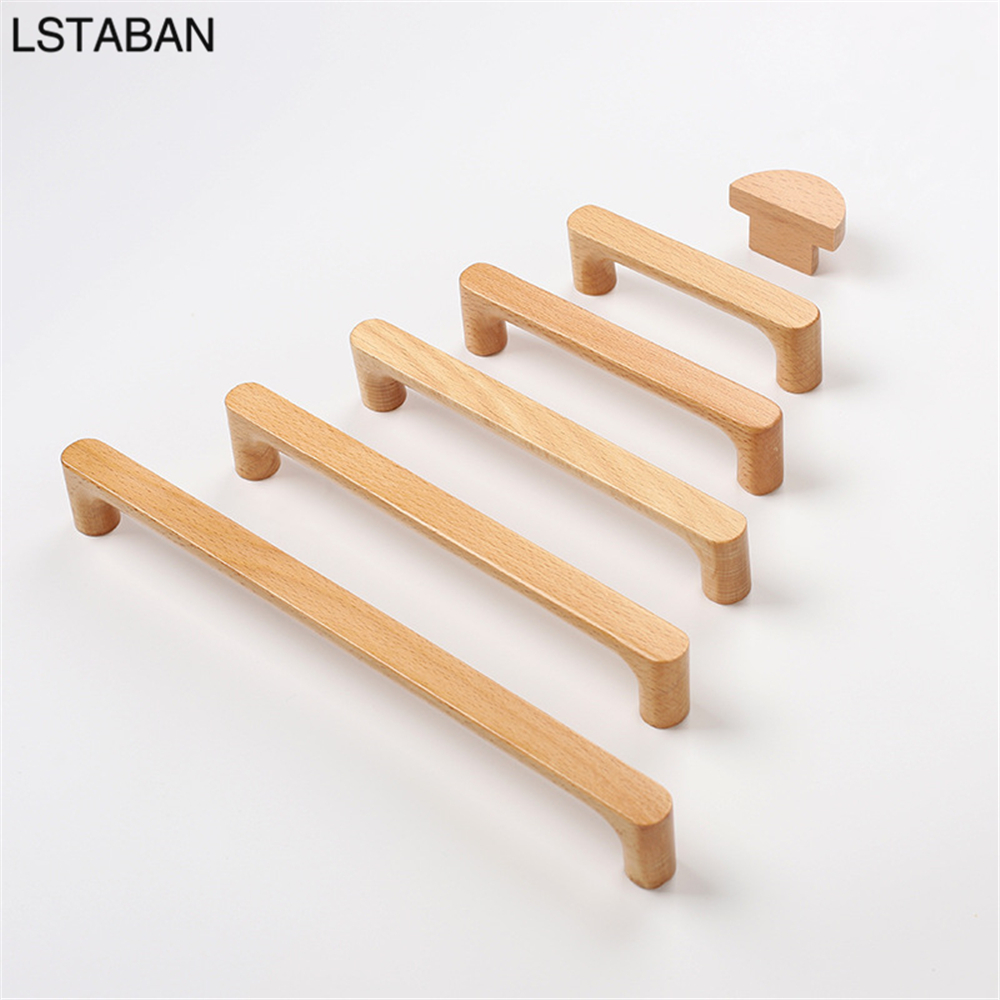 Nordic Wooden Cabinet Handles  - Furniture Hardware Drawer Pulls avaliação e preço