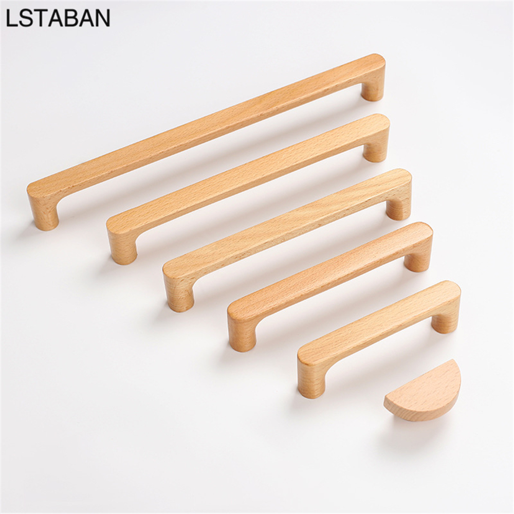 Nordic Wooden Cabinet Handles  - Furniture Hardware Drawer Pulls avaliação e preço