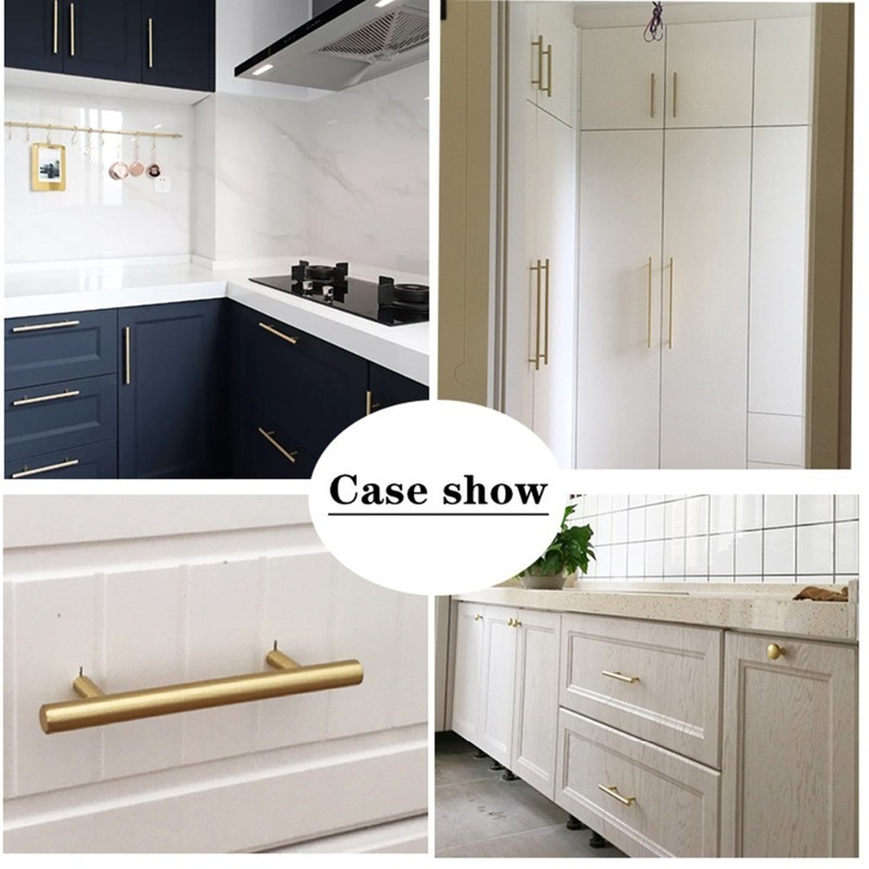 Modern Gold Brushed Straight C - Furniture Hardware Drawer Pulls avaliação e preço