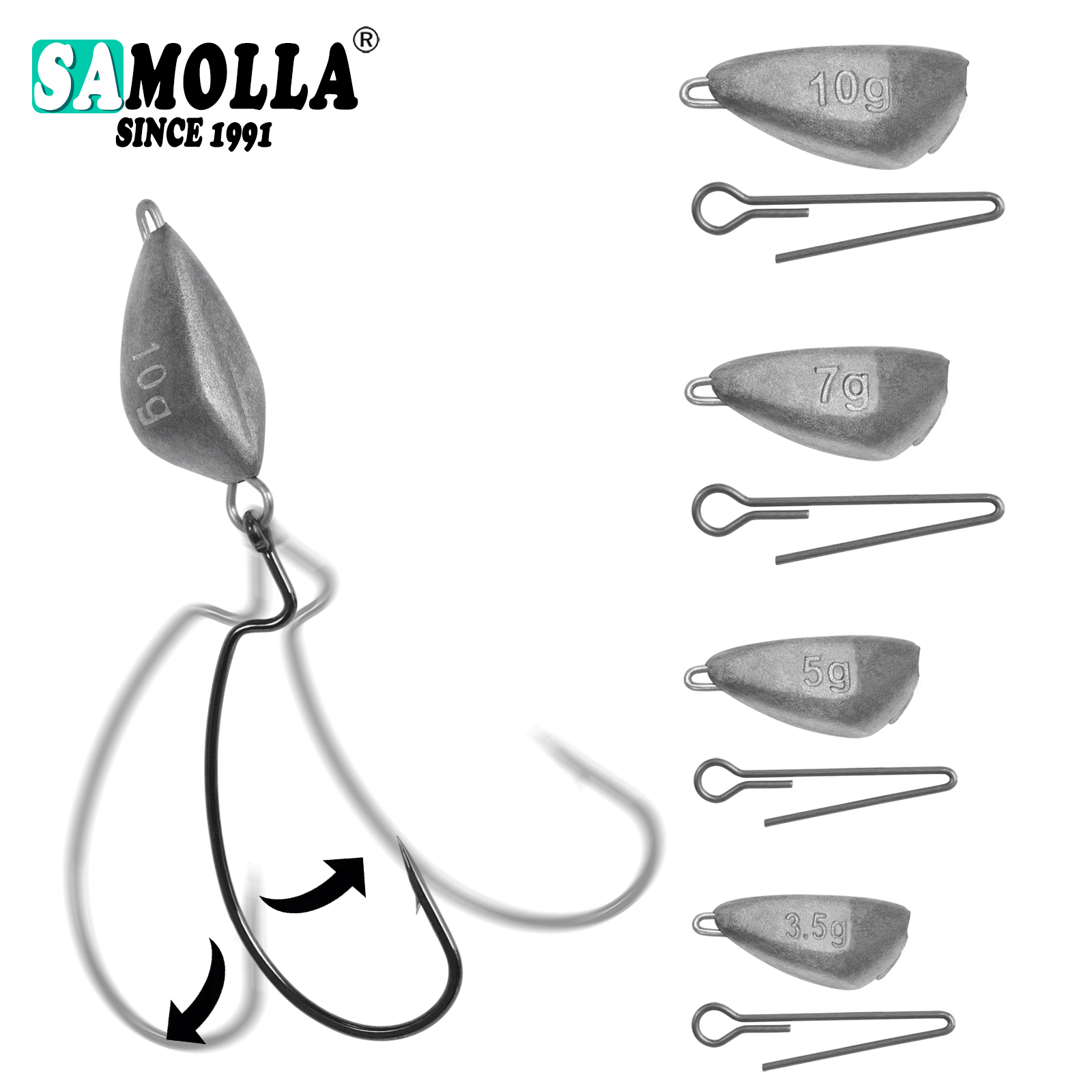 SAMOLLA 5pcs Jig Head Fishing  - Furniture Hardware Jig avaliação e preço