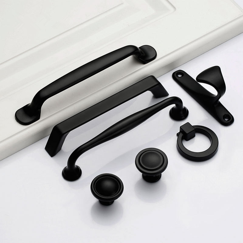 Black Handles for Furniture Ca - Furniture Hardware Drawer Pulls avaliação e preço