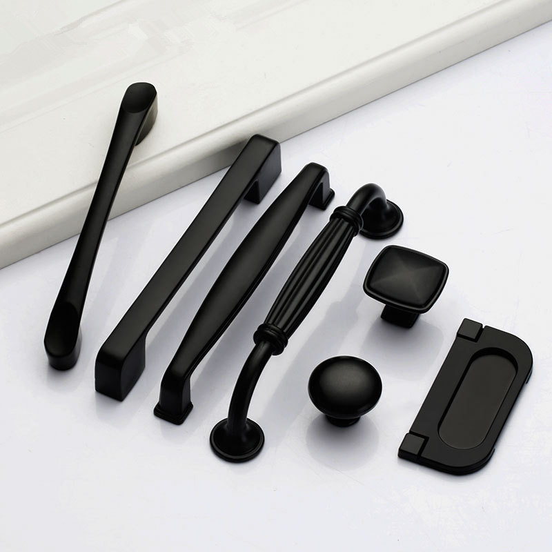 Black Handles for Furniture Ca - Furniture Hardware Drawer Pulls avaliação e preço