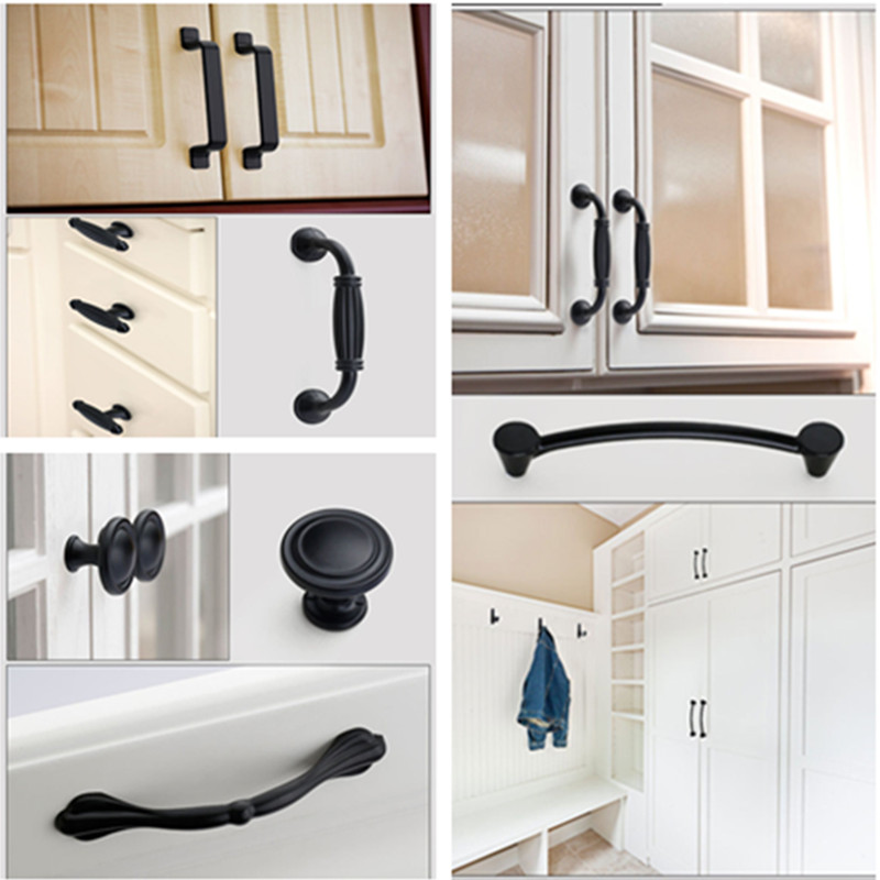Black Handles for Furniture Ca - Furniture Hardware Drawer Pulls avaliação e preço
