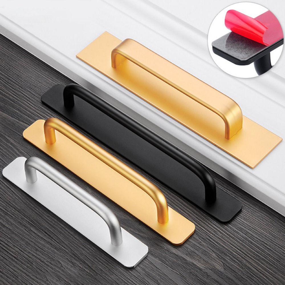 Punch-free Door Handle Aluminu - Furniture Hardware Drawer Pulls avaliação e preço