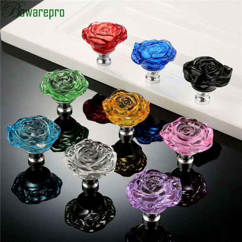 bowarepro 50MM Crystal Rose Gl - Furniture Hardware Drawer Pulls avaliação e preço