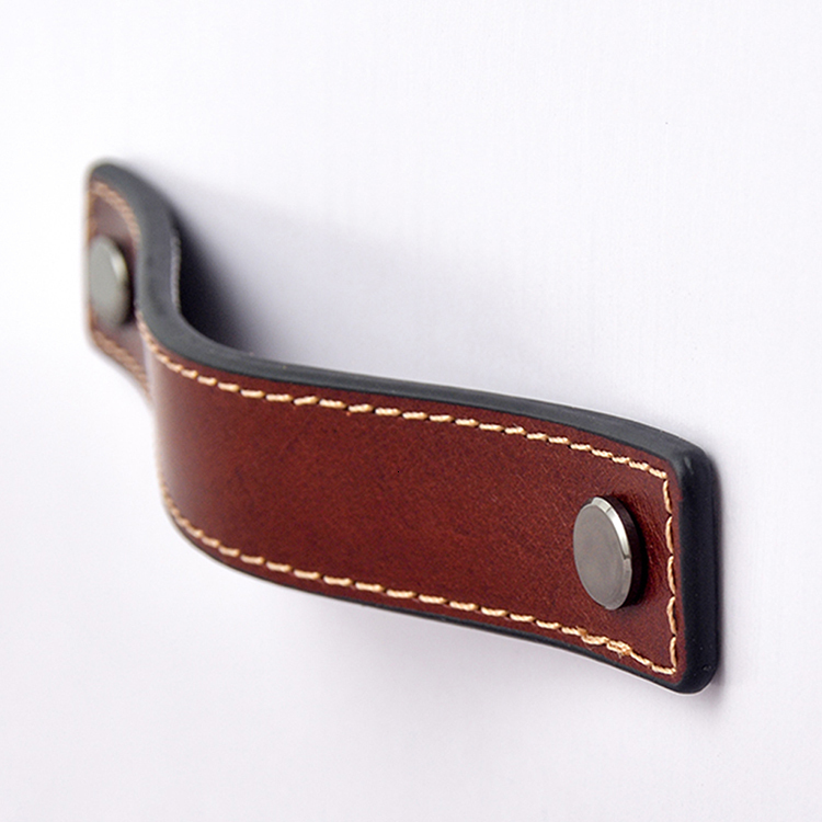 Both sides/Genuine Leather Han - Furniture Hardware Drawer Pulls avaliação e preço