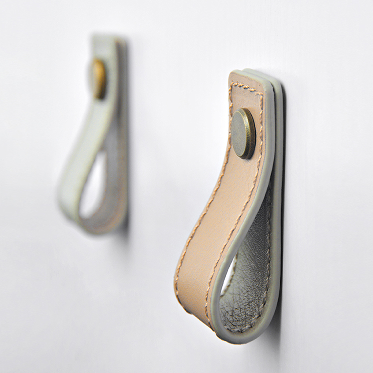 Both sides/Genuine Leather Han - Furniture Hardware Drawer Pulls avaliação e preço