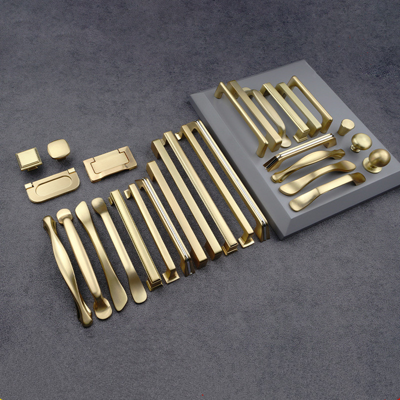 Gold Furniture Handles Aluminu - Furniture Hardware Drawer Pulls avaliação e preço