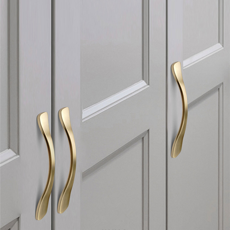 Gold Furniture Handles Aluminu - Furniture Hardware Drawer Pulls avaliação e preço