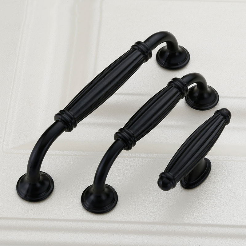 Black Aluminium Alloy Door Han - Furniture Hardware Drawer Pulls avaliação e preço