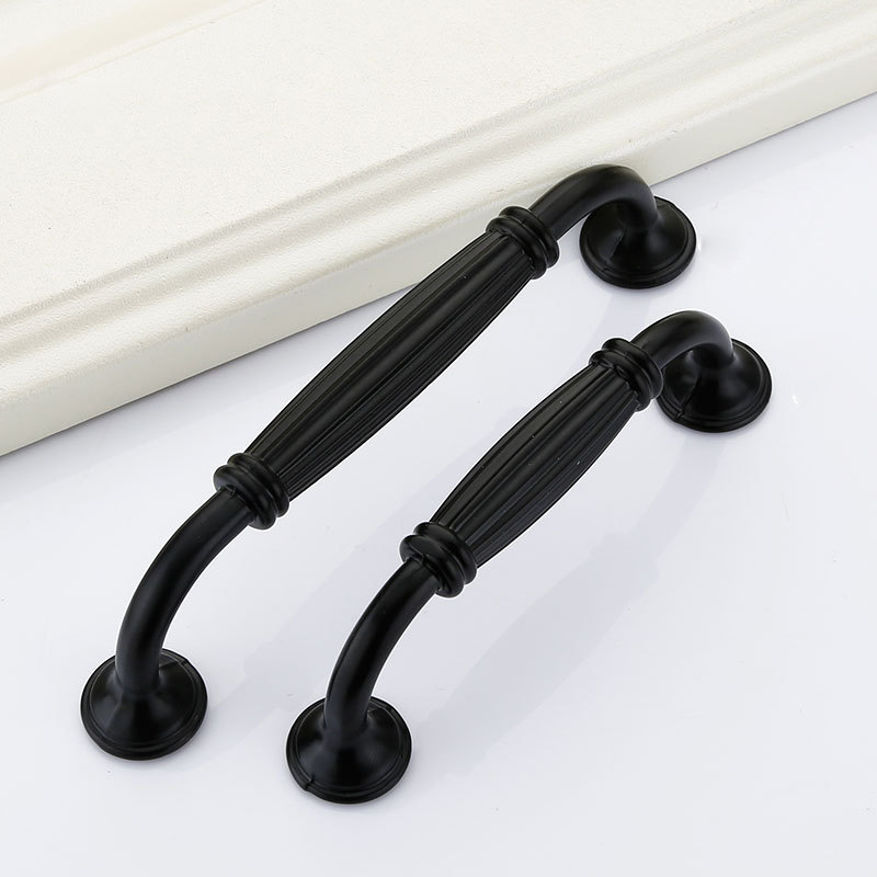 Black Aluminium Alloy Door Han - Furniture Hardware Drawer Pulls avaliação e preço