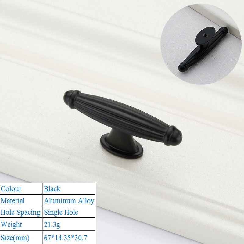 Black Aluminium Alloy Door Han - Furniture Hardware Drawer Pulls avaliação e preço