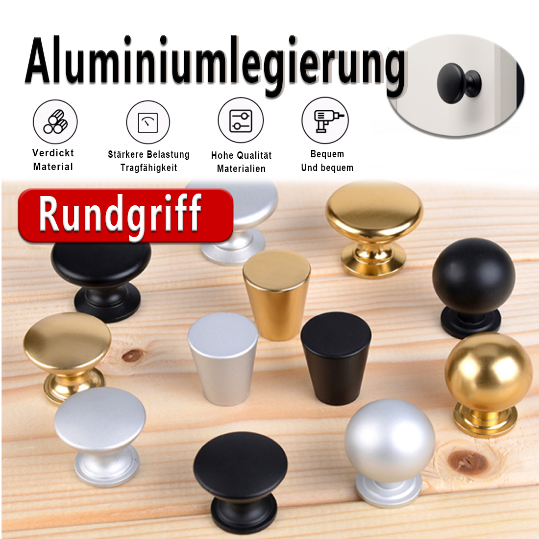 5PCS Aluminum  Kitchen Cupboar - Furniture Hardware Drawer Pulls avaliação e preço