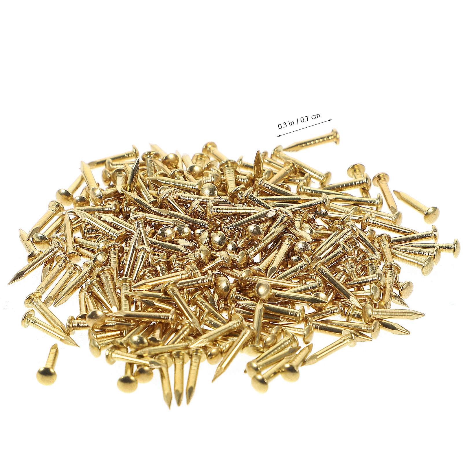 200Pcs Brass Nails Round Head  - Furniture Upholstery Hardware avaliação e preço